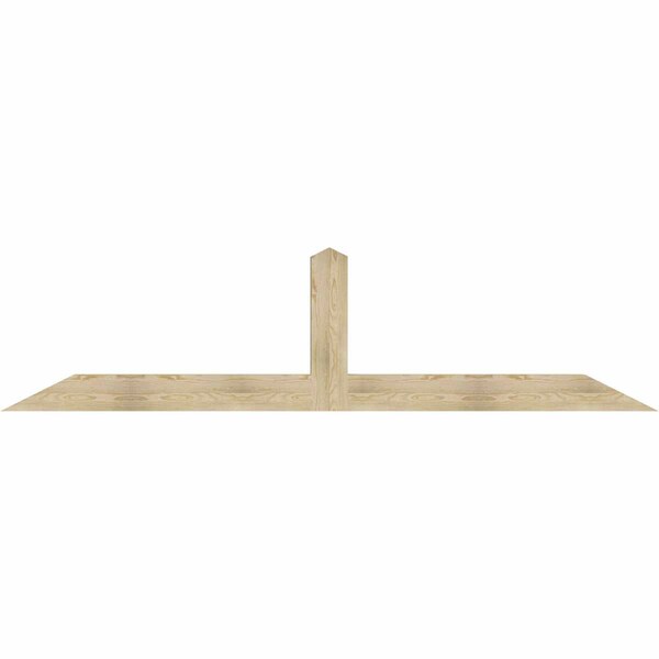 Ekena Millwork Portland Rough Sawn Timber Gable Bracket, Douglas Fir, 108"W x 27"H x 4"D x 6"F, 6/12 Pitch GBW108X27X0406POR00RDF - main